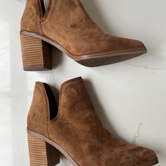 Steve Madden Havannah Pointed toe Bootie Chestnut Suede Brown Leather boots 9 - Picture 5 of 5
